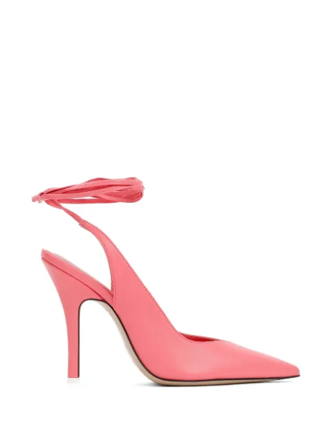 The Attico ankle tie leather pumps Pink 232WS032L001