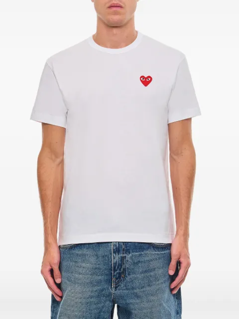 Comme Des Garçons Play heart-patch T-shirt White AXT108051