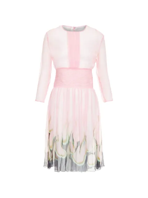 Prada Pre-Owned long-sleeves silk dress Pink 52174712275262