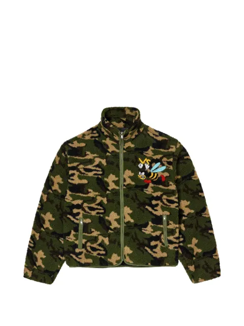 Vale camouflage embroidered fleece jacket Green VAL94