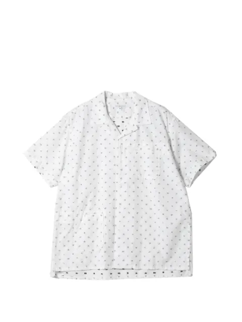 Engineered Garments pocket printed camp shirt White SW014