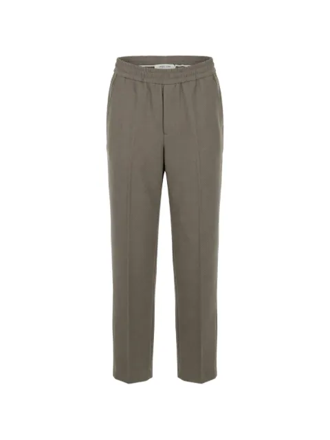Golden Goose Journey herringbone-pattern elasticated-waistband trousers Grey GMP02543P002329