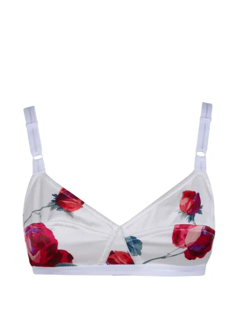 Nº21 floral-print satin bra White 26EN2S117115286S1M1