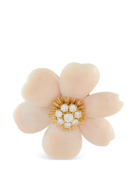 Van Cleef & Arpels flower coral and diamond brooch Gold VC05031226