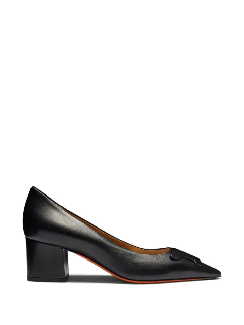 Santoni leather pumpS Black WDAU71821HI2NSZA