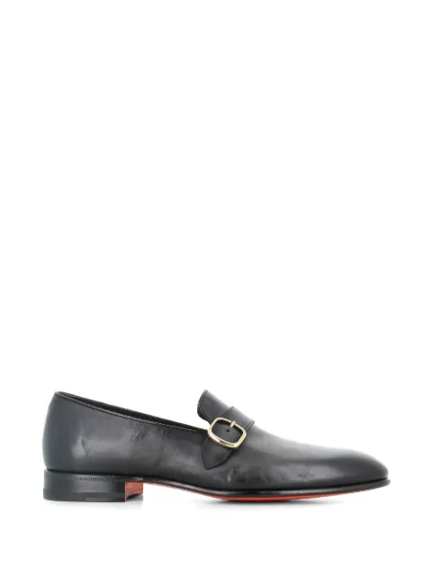 Santoni buckled monk shoes Black MCAD19237LA3SNUON51