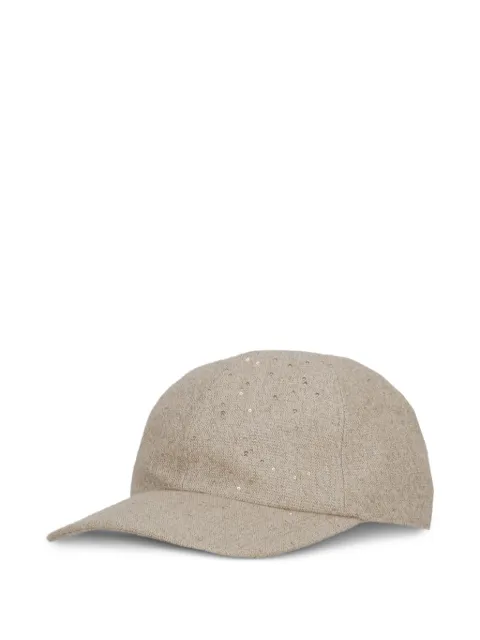 PANICALE sequin-embellished baseball cap Neutrals D38BASEBALL338DH2A0250