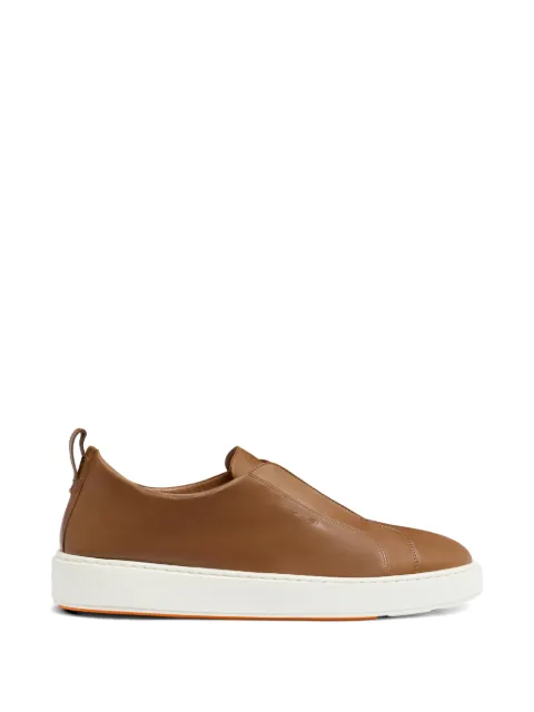 Santoni leather slip-on sneakers Brown MBCD21995BARTMVI