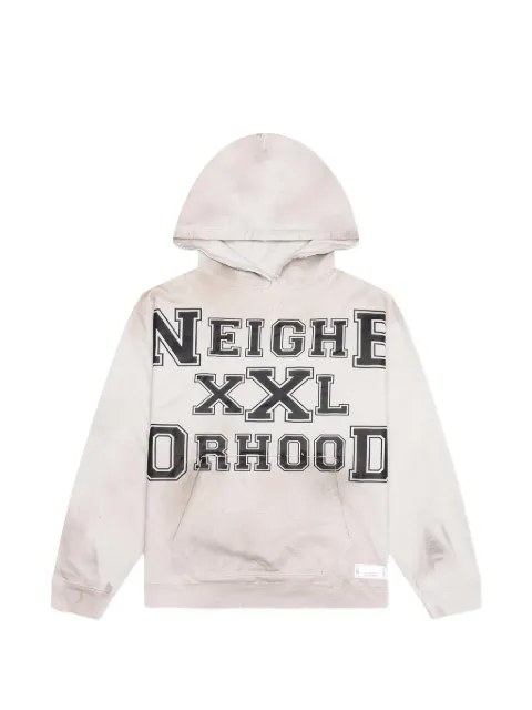 Neighborhood distressed graphic hoodie Neutrals 252OKNHCSM02OM