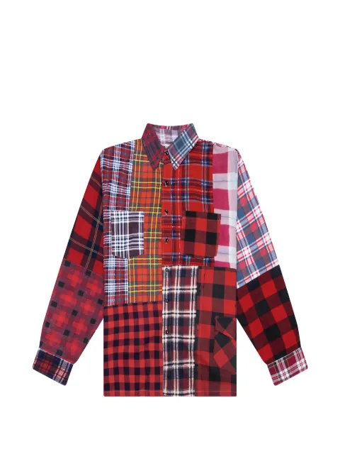 Needles patchwork shirt Red RW398MULT