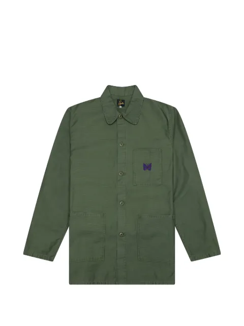Needles embroidered overshirt Green RW215AOLV