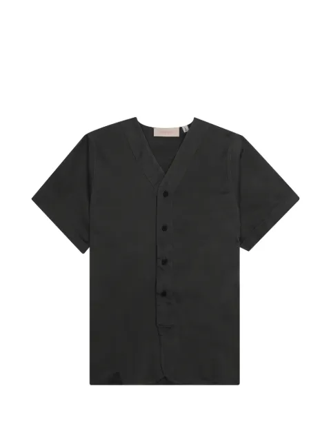 FEAR OF GOD ESSENTIALS V-neck button shirt Black 186BT213000FW