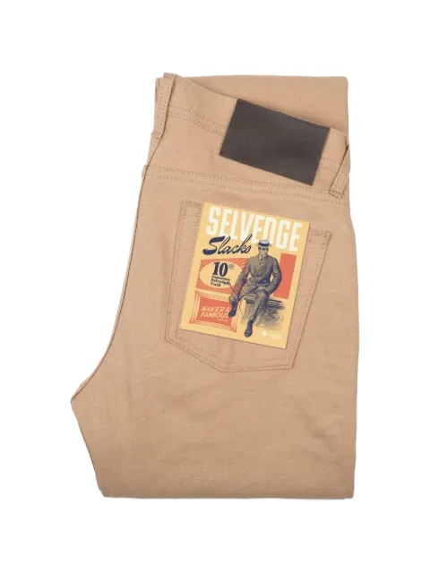 Naked and Famous Weird Guy Selvedge Slacks trousers Neutrals 101137103