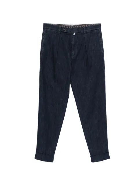 Berwich pleated rolled hem jeans Blue CHIAIALONGGDDNMLTX