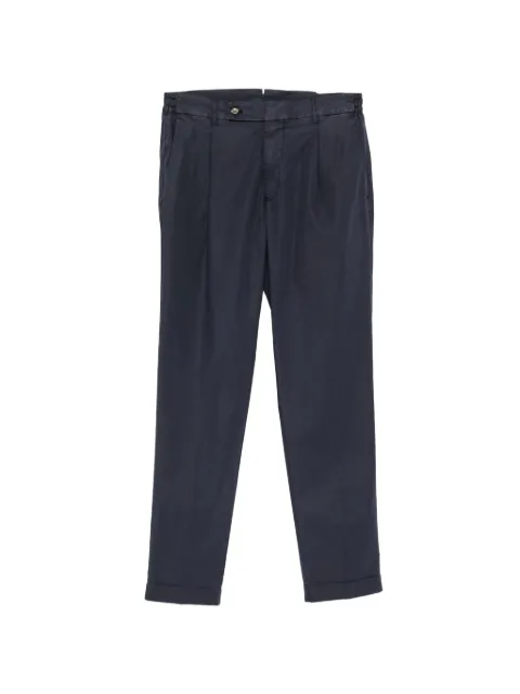 Berwich cuffed pleated trousers Blue XRETROLONGGDTS0465X