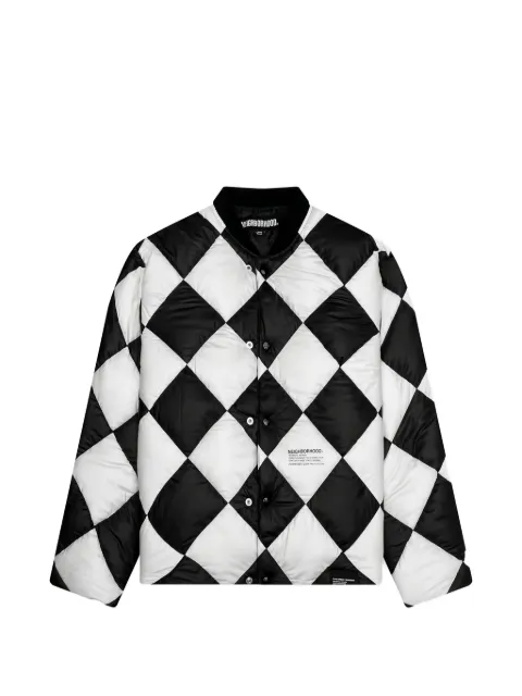 Neighborhood Checker puffer jacket Black 252TSNHJKM12WH