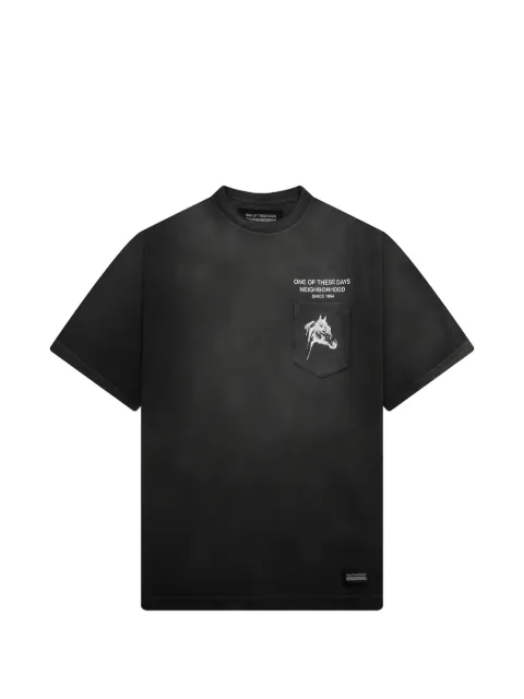 Neighborhood crew-neck print T-shirt Black 252FPODNCSM03