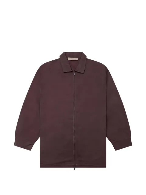 FEAR OF GOD ESSENTIALS zipped shirt jacket Purple 202BT224195F