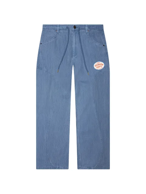 Honor The Gift logo-patch trousers Blue HTG250210