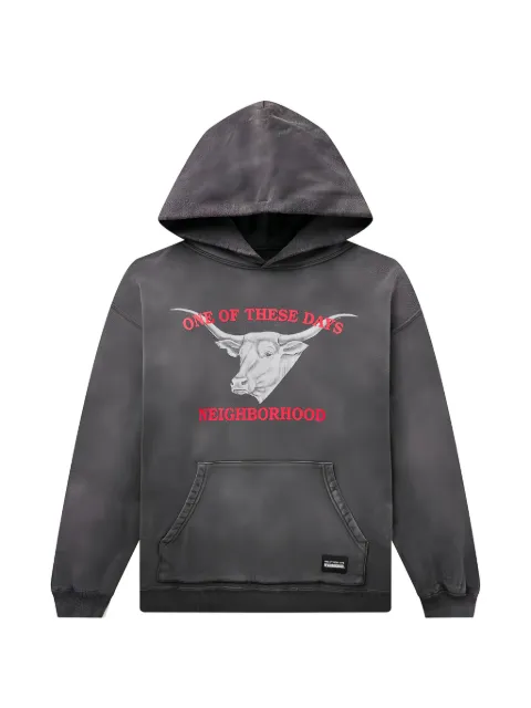 Neighborhood x One of These Days graphic hoodie Grey 252FPODNCSM02BLK