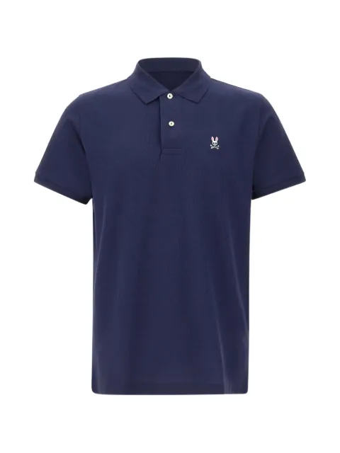 Psycho Bunny cotton polo shirt Blue B6K001CRPCEVB