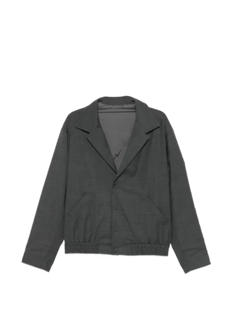 LC23 notched-lapel elasticated-hem bomber jacket Grey O809