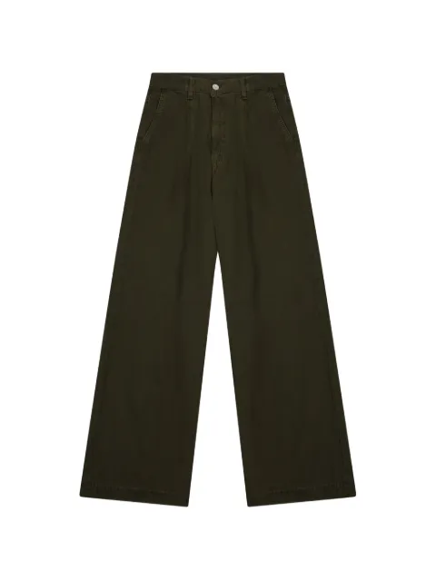 Nine In The Morning pleated wide-leg trousers Green OTA43OTTAVIA