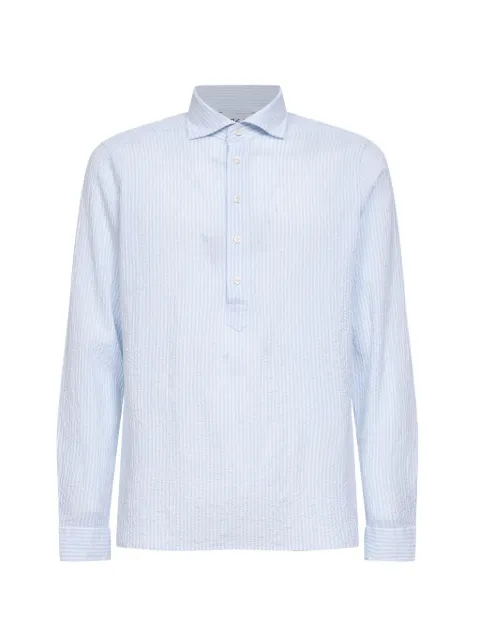 D4.0 button striped shirt Blue QJ6GP0RC2