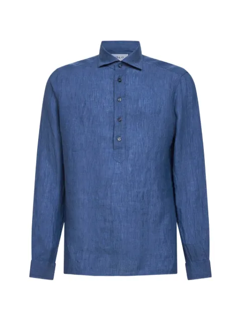 D4.0 buttoned linen shirt Blue FX8GP0UD1