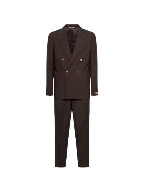 Briglia 1949 double-breasted suit Brown BOLGHERIPO300108B00146