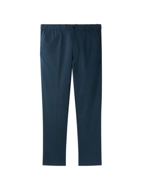 Calvin Klein elasticated-waistband pressed-crease trousers Blue LV04LF612GPQ6