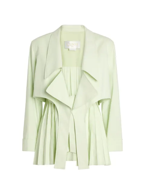 Genny pleated cropped jacket Green 80AJQ565N0786