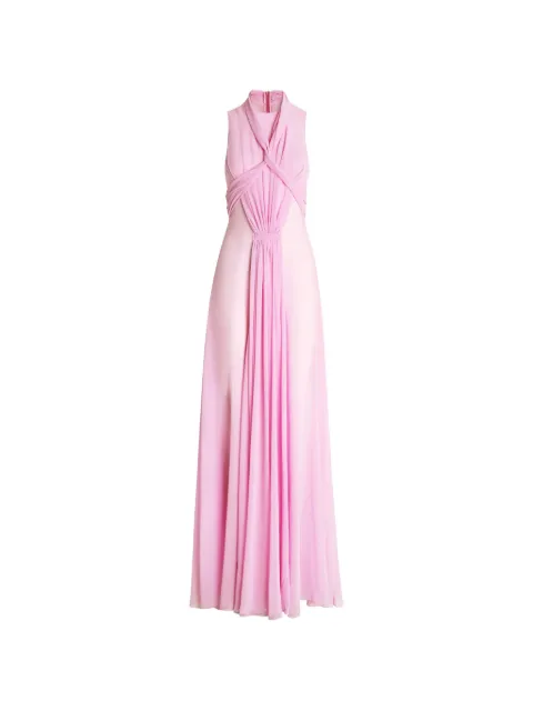 Genny long twist draped dress Pink 80AJO48700345