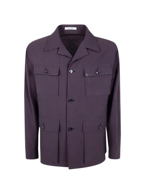 Tagliatore seersucker multi-pocket jacket Purple GTEMPEST230003