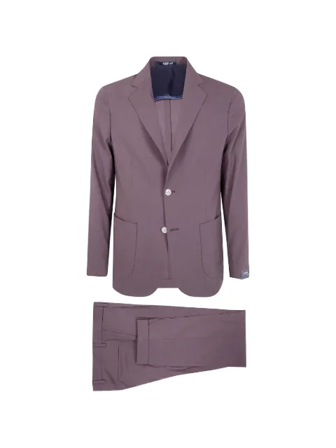 Barba single-breasted wool suit Brown EASYJ53071