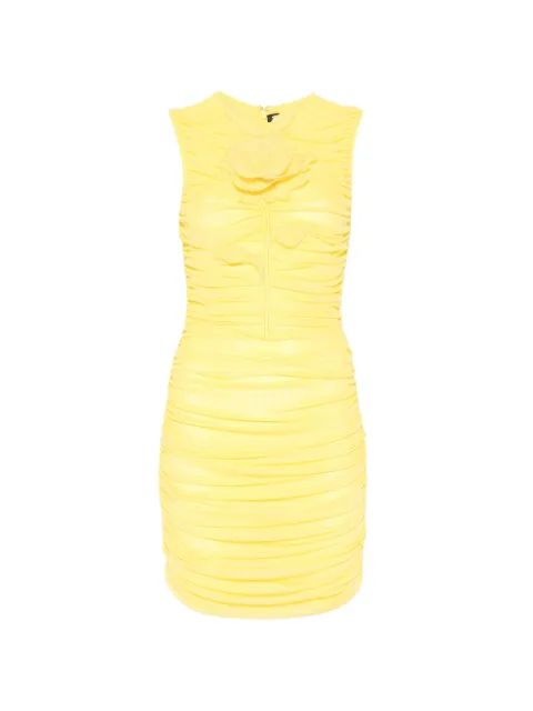 David Koma ruched mini dress Yellow RE26DK16D
