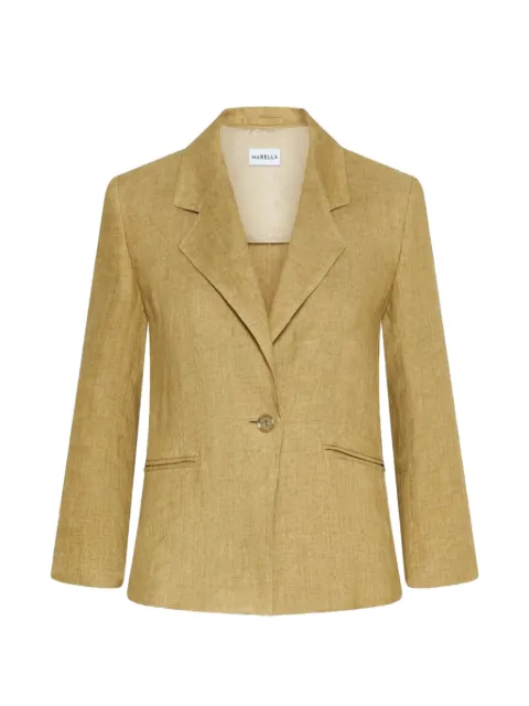 Marella button flax blazer Neutrals 2613041092200
