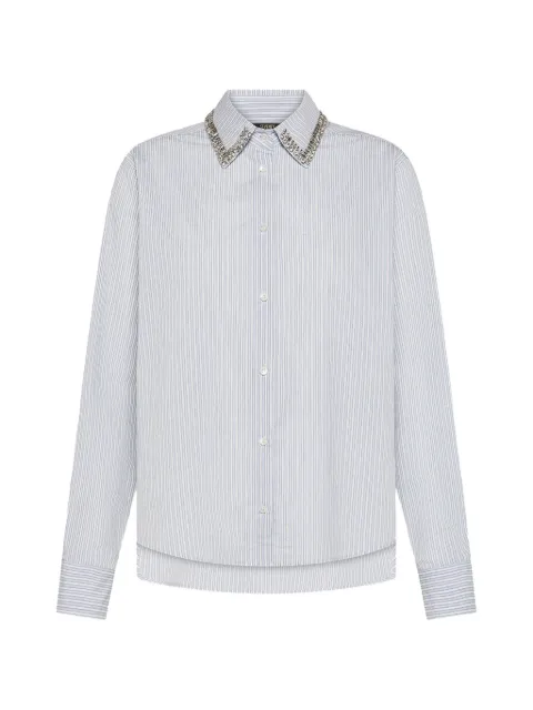 Seventy embellished striped shirt White CA149550230667