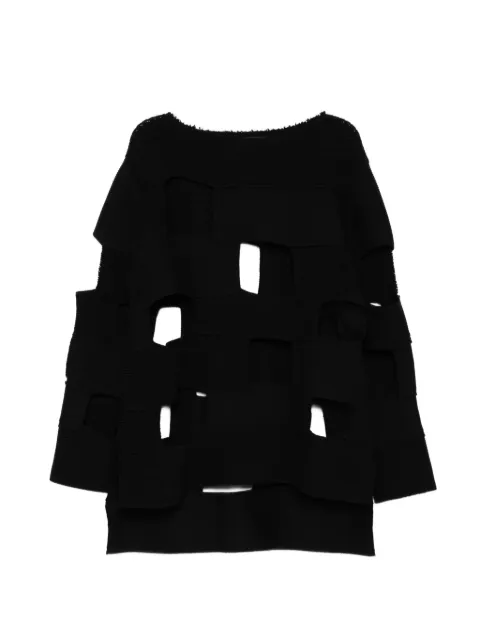 Comme des Garçons Homme Plus openwork design jumper Black PQN003