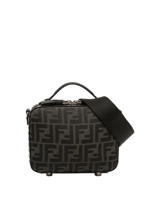 Fendi Pre-Owned 2000-2010 Mini Zucca Canvas Suitcase Bag satchel Black LD9DE9GJM1BKCMIY