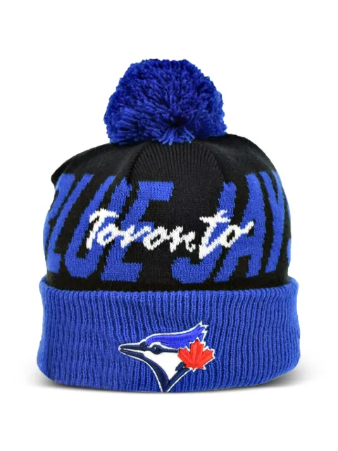 NEW ERA CAP Toronto Blue Jays Confident pom-pom beanie hat Black 60268740