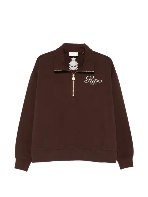 FRAME x Ritz Paris half-zip sweatshirt Brown WP26JSS001