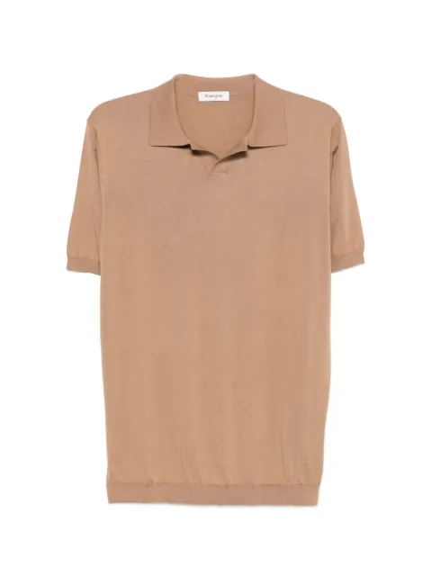 Kangra ribbed-trim short-sleeve T-shirt Brown K300423