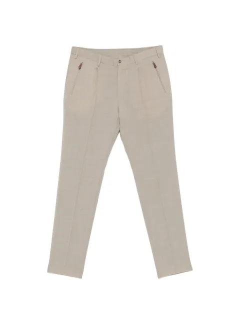 PT Torino zip-fastening belt-loop trousers Neutrals COHSBRZE0CL1P035