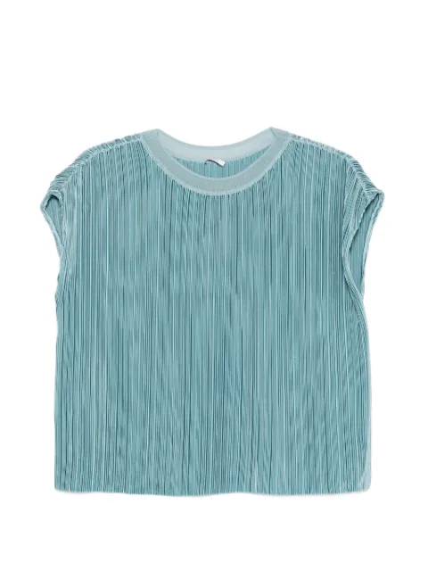 JOSEPH Cedre pleated T-shirt Blue JF009745