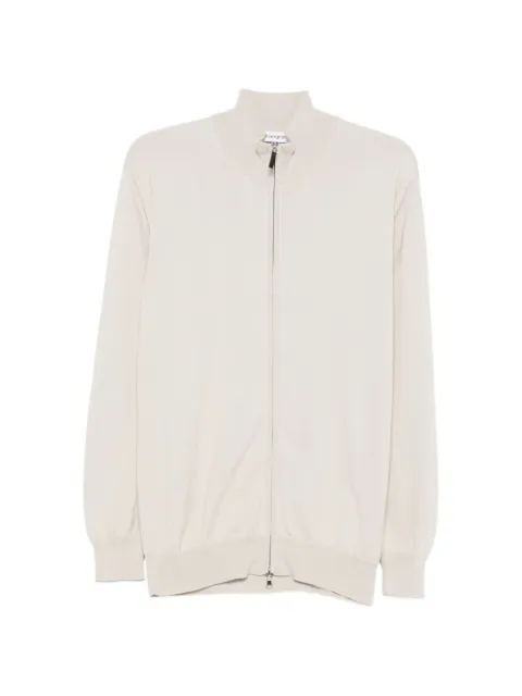 Kangra zip ribbed cardigan Neutrals K301109