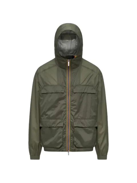 K-Way hooded multi-pocket jacket Green K3134GW