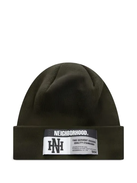 Neighborhood label detail beanie Green 252YGNHHT01OD