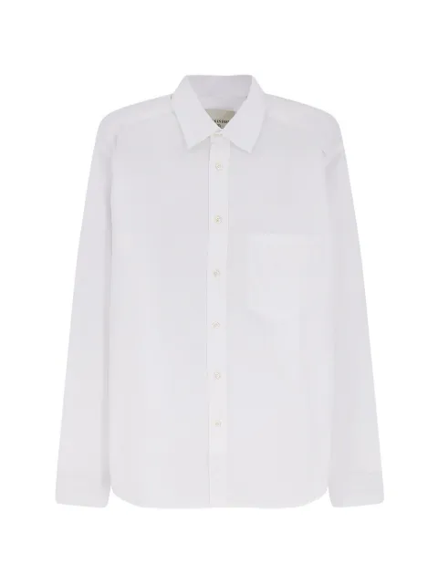 WALK IN PARIS logo-embroidered pocket shirt White CLASSICWHITEWHITECOTTON