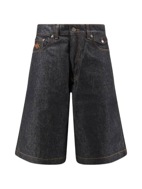 WALK IN PARIS logo-embroidered belt-loop shorts Blue RAWDENIMBAGGYSHORTSBLEU
